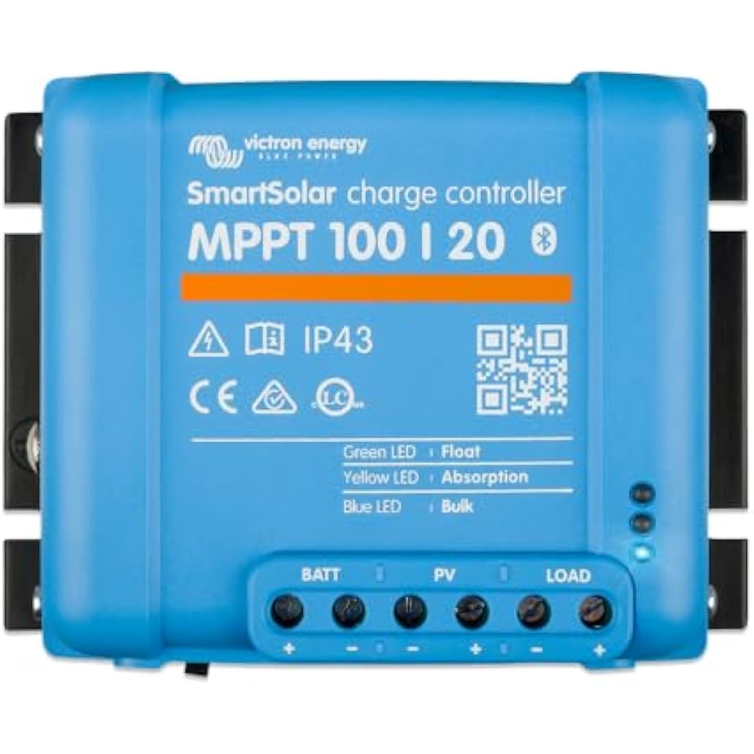 Victron Energy SmartSolar MPPT Solar Charge Controller (Bluetooth) - MPPT Charge Controller for Solar Panels - 100V 20 amp 12/24/48-Volt