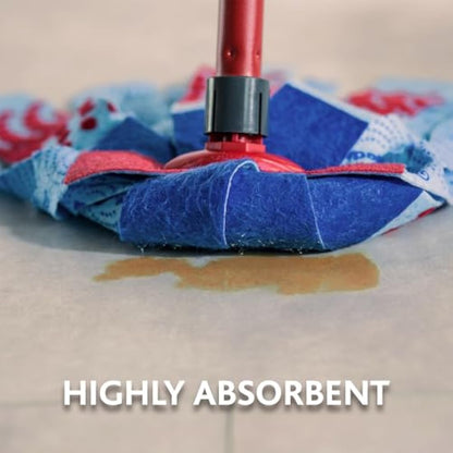 Vileda SuperMocio 3Action XL Mop Refill - Pack of 2 - Fits all SuperMocio Mops- Authentic Vileda Mop Head Replacement - Machine Washable - Advanced Microfibre Technology