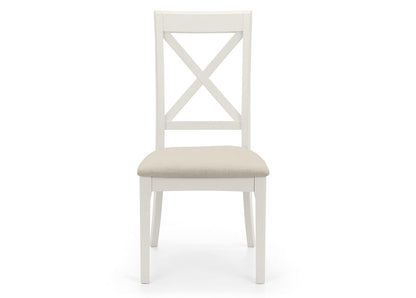 Julian Bowen Provence Dining Chairs, Set of 2, Ivory - H98 x W58 x D48cm