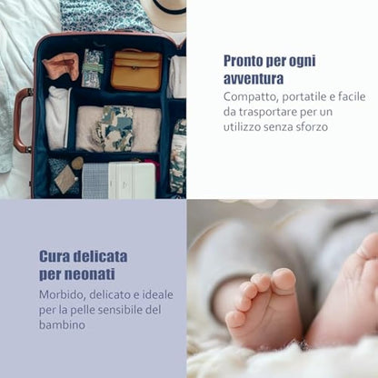 Ourmed Life Face Towels, Disposable Biodegradable Clean Face Wipes for Sensitive Skin, Lint- free Facial Towels for Women Cleansing, Skincare and Makeup Remover, Dry Wipes,300 Count EF Texture