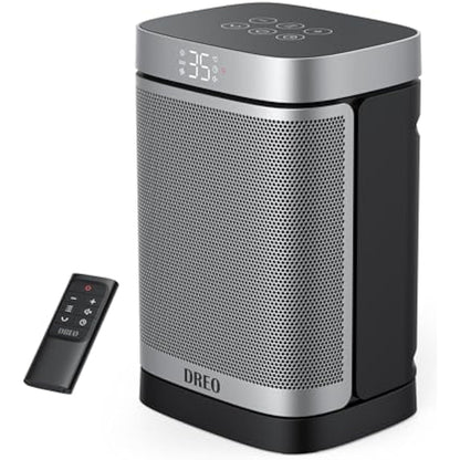 Dreo 1500W Electric Space Heater, 70° Oscillating Portable Heaters for Home, PTC Ceramic Heater with Thermostat, Remote Control, 3-Mode 3-Speed, 1-12H Timer, Overheat & Tip-Over Protection, ECO-Mode