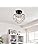 BESTIER Modern Black Crystal Semi-Flushmount Chandelier Lighting LED Ceiling Light Fixture Lamp for Dining Room Bathroom Bedroom Livingroom Diameter 23 Height 26