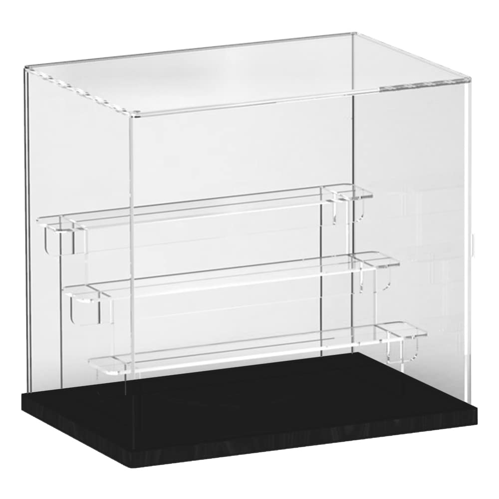 Nynelly 4 Tier Clear Acrylic Display Case for Models, Mini Figures, Pop Mart, Labubu, Sonny Angel, Smiski - Assemble Dustproof Display Box with Door