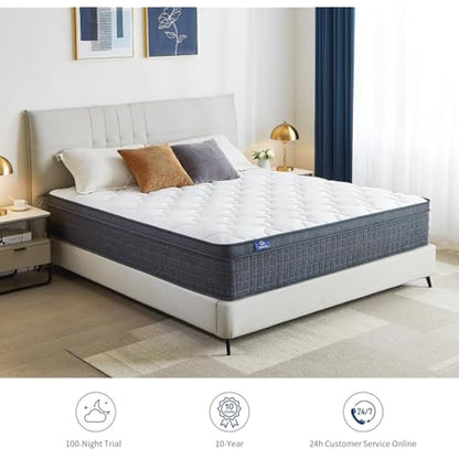 SuiLong 3FT Single Mattress, 12 Inch Memory Foam Individually Spring Hybrid Mattress, Orthopedic Mattresses for Back Pain Relief, Edge Support, Medium Feel (3ft by 6ft3, 90cm x 190cm x 30cm)