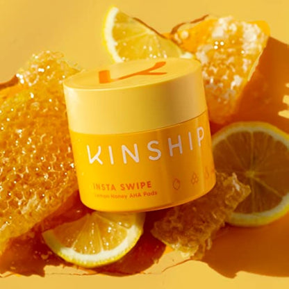 Kinship Insta Swipe Lemon Honey AHA Exfoliating Pads 45pcs