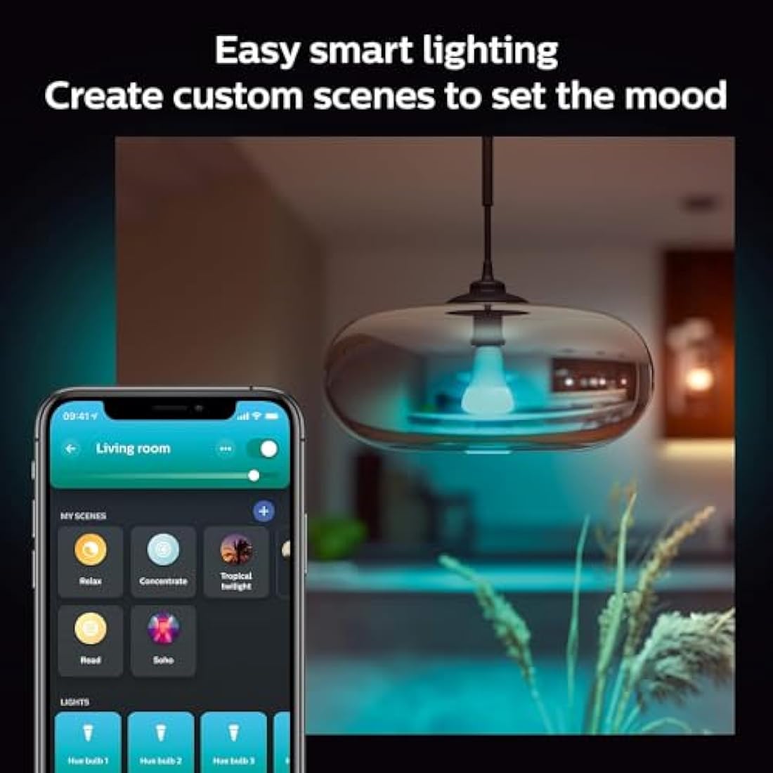 Philips Hue White and Colour Ambiance Smart Light Bulb [E14 Small Edison Screw] with Bluetooth. Works with Alexa, Google Assistant and Apple Homekit