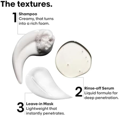 L'Oréal Professionnel Absolut Repair Molecular Shampoo, Rinse-Off Serum & Leave-In Treatment Mini Trio Kit, For Extremely Damaged Hair, Molecular Bond Repair & restores strength, 100ml, 75ml & 50ml