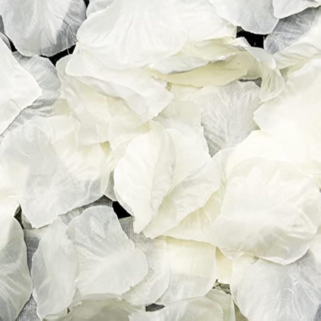 LAMXD 1000 Pcs Rose Petals Artificial Silk Flowers Petals No-Taste Artificial Roses for Wedding Decoration Confetti Table Valentine's Day Party Fake Roses Petals (Off White)