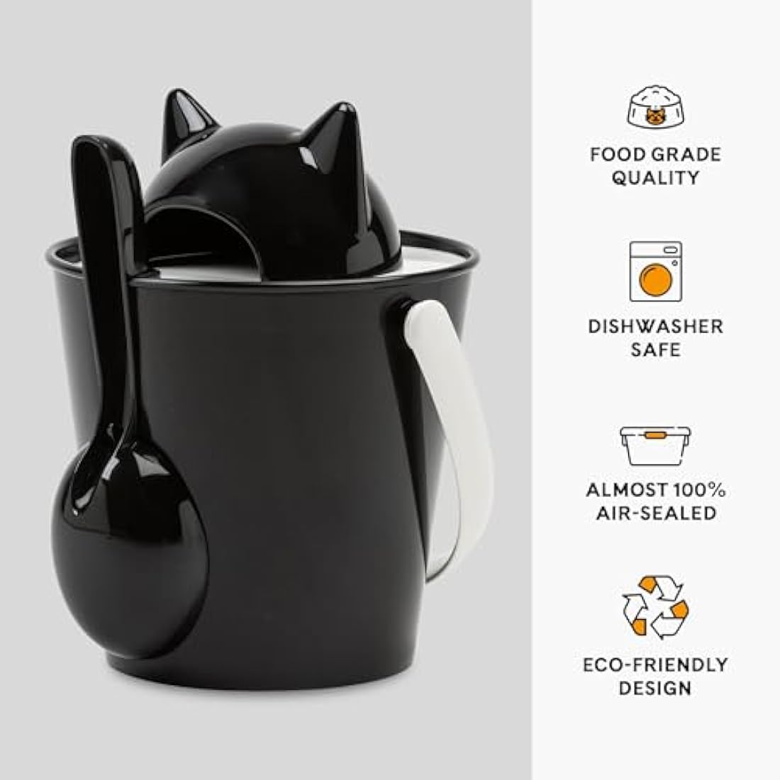 United Pets - cat food container Crick in black