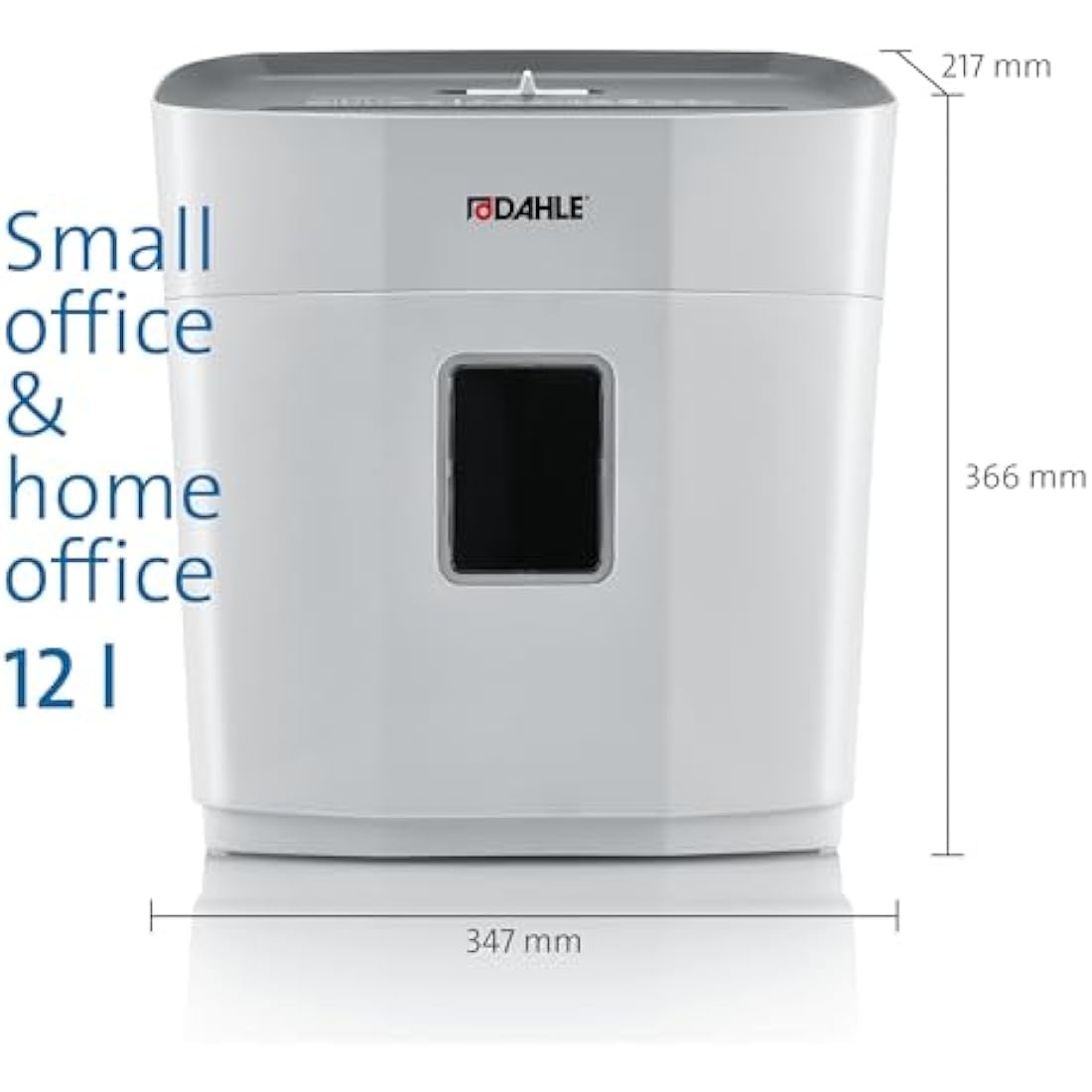 Dahle PaperSAFE 140 Paper Shredder (10 Sheets, Oil-Free, Jam Protection, Cross-Cut, for Home-Office) Grey,36.6 x 34.7 x 21.7cm