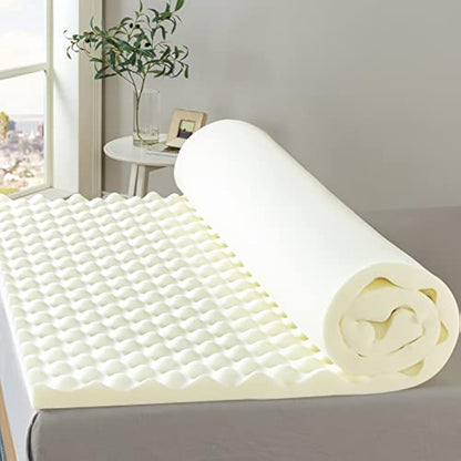 ZINUS 2 Inch Swirl Copper Cooling Memory Foam Mattress Topper/Antimicrobial & Odor Resistant/Airflow Design, Full