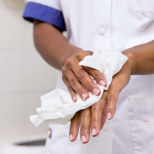 Tork 130043 Wiping Paper Plus / 2 Ply Absorbent Multipurpose Paper Sheets Suitable for Tork W4 Top Pak System / White / 38.5cm x 10.8cm / 200 Sheets