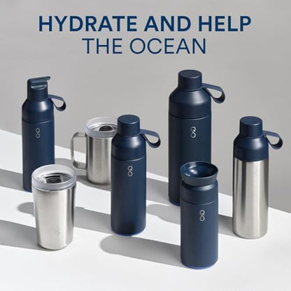 Ocean Bottle - Recycled Stainless Steel Bottle - Eco-Friendly & Reusable (Big 1l, Forest Green)