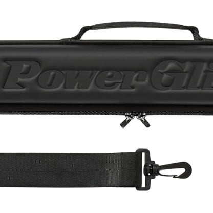 POWERGLIDE Snooker Pool or Billiard Cue Case | Svartur | Modern Design Soft Touch EVA | Handle & Shoulder Strap | Protective Foam Interior | Accessory Pockets | to Fit 2-Piece