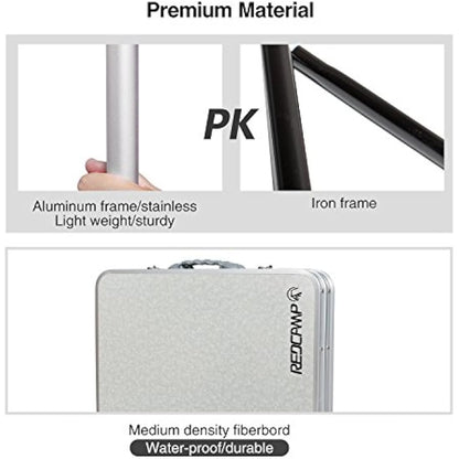 REDCAMP 3ft Folding Camping Table with Adjustable Height, Portable Foldable Picnic Tables for Outdoor Indoor Kitchen Garden, 2 Heights (39/70)