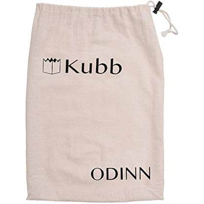Toyfel Kubb Outdoor Game XXL Odinn – Indoor & Outdoor Kubb Game Made of FSC® Beechwood with Canvas Bag, Game of Skill for Kids & Adults – Premium Throwing Game Outdoor Swedish Chess nature