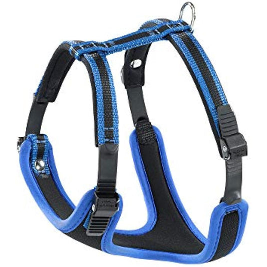 Ferplast Small Size Dog Harness ERGOCOMFORT EXTRA SMALL, Adjustable Dog Harness, Comfortable, Padded, Double Micro-adjustment Closure, Quick Release, Blue