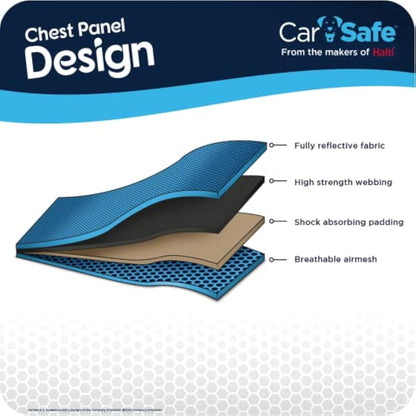 CarSafe Crash Tested Dog Safety Harness - from the makers of Halti. Crash Tested to 32Kg/70lbs, Safely Secure Dog in the Car, Comfortable and Padded Design, for Toy, Small, Medium and Large Dogs