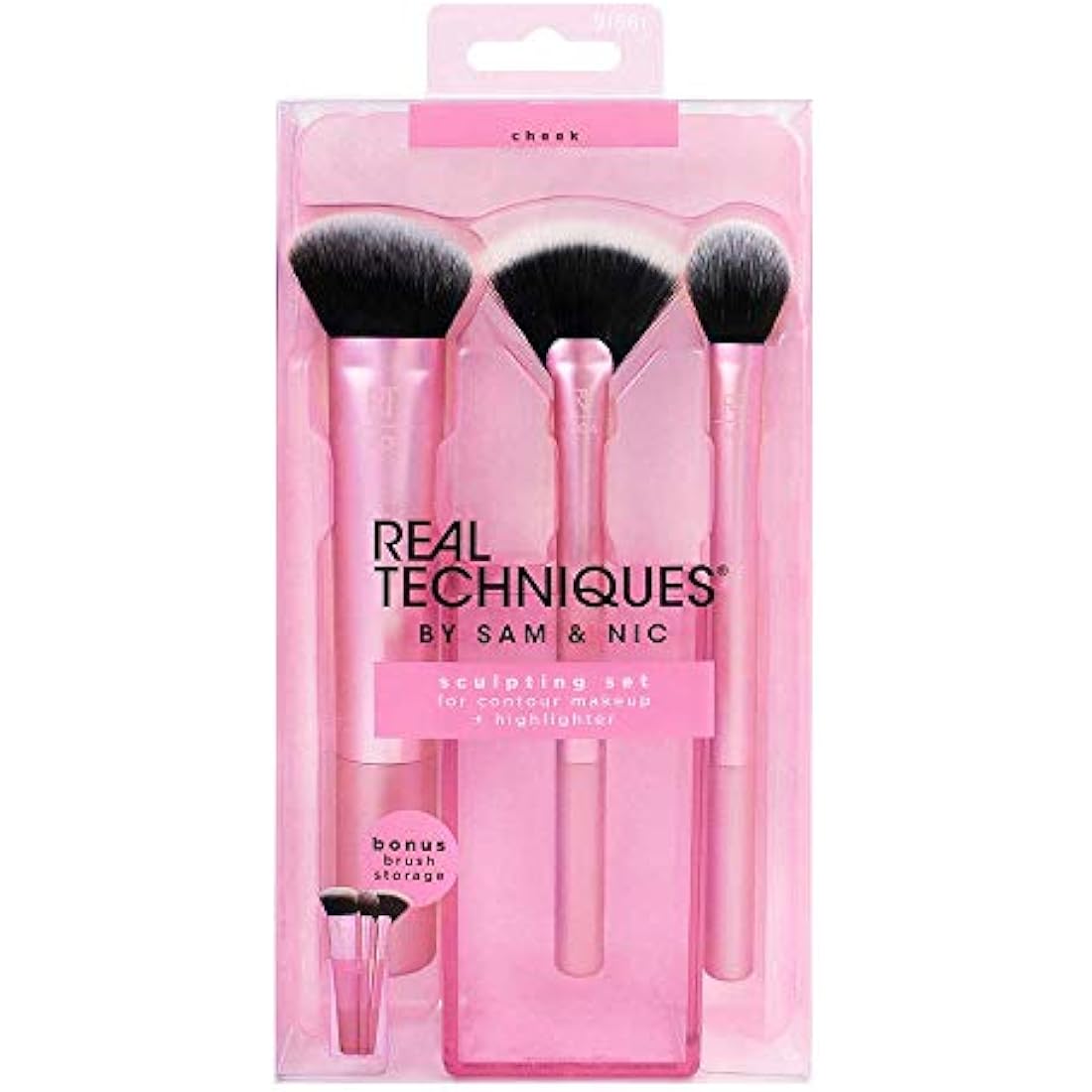 Real Techniques Sculpting Makeup Brush Set for Contouring and Highlighting (Packaging and Handle Colour May Vary)