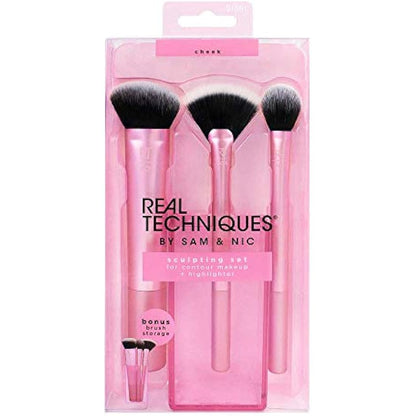 Real Techniques Sculpting Makeup Brush Set for Contouring and Highlighting (Packaging and Handle Colour May Vary)