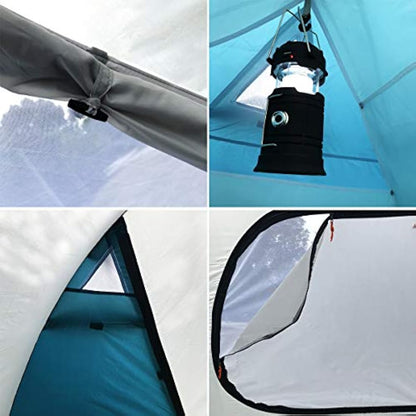 SAFACUS 3-4 Person Dome Camping Tent, Double layer, Full Waterproof Holiday Family 3 to 4 Man Tent, Easy to Set Up for Outdoors Hiking Fishing Traveling Beach Vacation