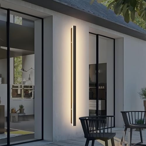 Mikeru 180CM Outdoor Wall-Mounted Lights, 3000K Warm White 60W Exterior Long Linear Light 6600 Lumens IP65 Rainproof Wall Lamp Stair Lights for Hallways, Interior Lighting Occasions