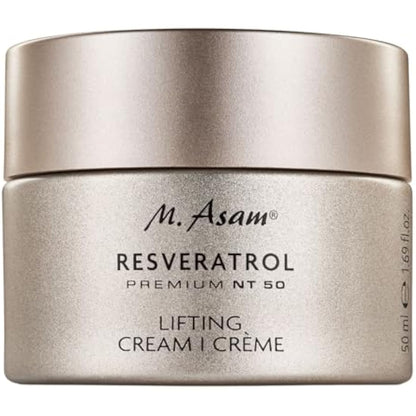 M. Asam Resveratrol Premium Lifting Cream (50ml) - Anti-Aging Face Moisturiser, Resveratrol Day and Night Cream, Hydrating Skin Care with Peptides, Vegan Face Cream