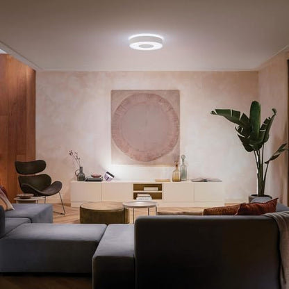 Philips Hue New Infuse White and Colour Ambiance Smart Ceiling Light [Medium - White] with Bluetooth. Works with Alexa, Google Assistant and Apple Homekit