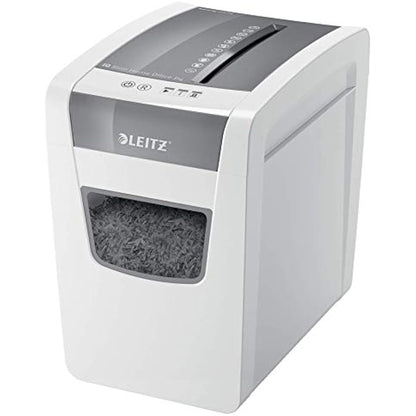 Leitz IQ Slim Home Office Cross Cut Paper Shredder, Shreds 11-10 Sheets (70-80 gsm), 23L Bin, White, 80011000