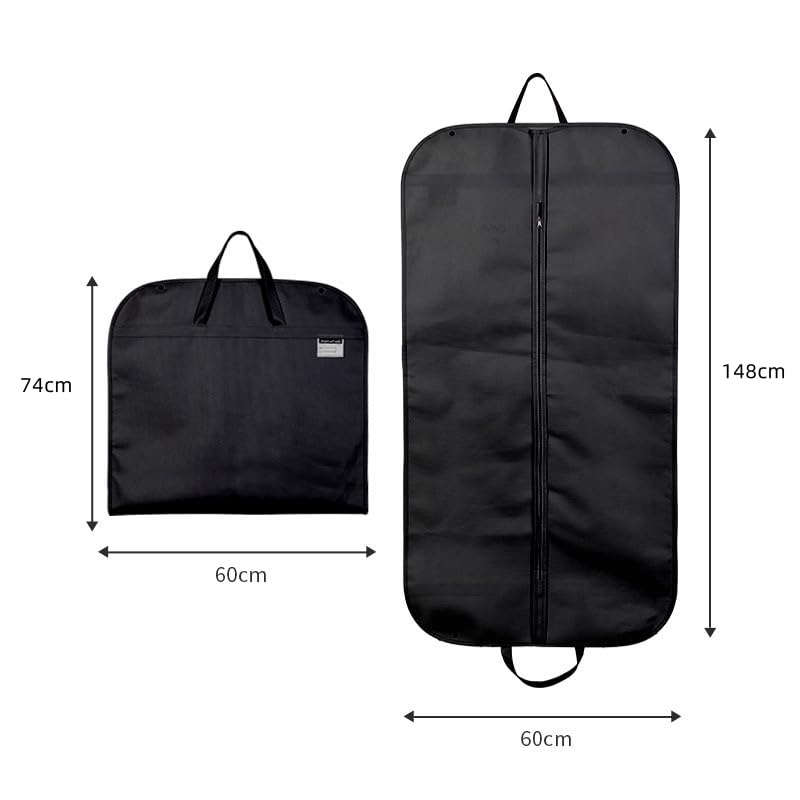 58" Clothes Carrier Travel Bag Zipped Foldover Breathable Multi-Use Garment Cover Clothes Suit Tuxedos Dresses Coats Carrier Carry Handles & Hold