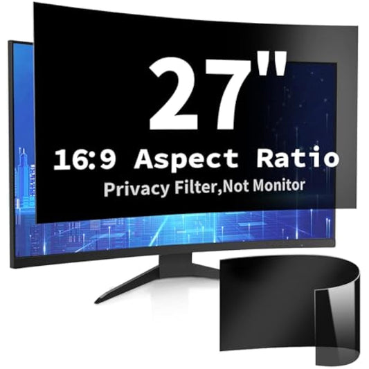 DEJIMAX 27 Inch Computer Privacy Screen Filter for 16:9 Widescreen Monitor, Anti Glare and Blue Light, PC Monitor Screen Privacy Shield,Anti Spy Screen Protector Film