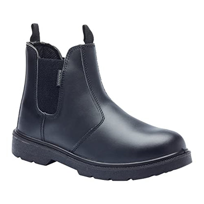 Blackrock Dealer Work Safety Boots, Steel Toe Cap, Chelsea Boots, Mens Womens Ladies, Safety Shoes, Gardening, Black, Horse Riding, Yard, Slip On Shoes, Lightweight - Size 9