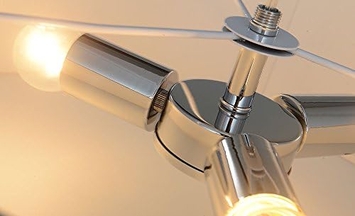 SPARKSOR Ceiling Light, Modern Fabric Pendant Light Shade, Large Black Drum Lampshade, Round Pendant Lamp, for Bedroom Living Room, Flush Chrome Matt, 3 Bulb, E27