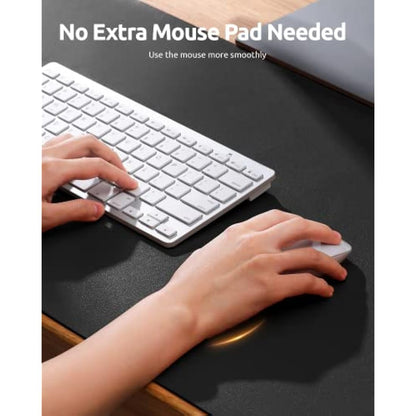 YSAGi Leather Desk Mat, Large Mouse Mat, Non-Slip Desk Pad, Waterproof PU Leather Table Protector Writing Pad for Office and Home (60 x 35 cm, Black)