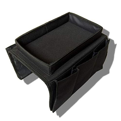 DZOZO Sofa Chair Couch Armrest Organizer Remote Control Holder Caddy Handset Holder Armchair Storage Bag with Cup Holder for Tablet, Phone, Pad, Book