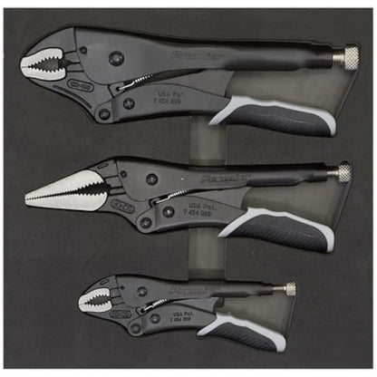 Sealey Ak6863B Locking Pliers Set 3Pc Quick Release Black Series