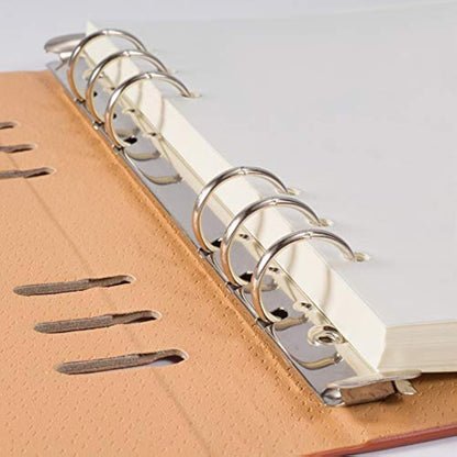 Nokingo A5 Blank Refills Paper for Filofax Planner/Binders, 100 Sheets/200 Pages, 100gsm White Paper, 6 Hole Loose Leaf Paper, 14.8x21cm