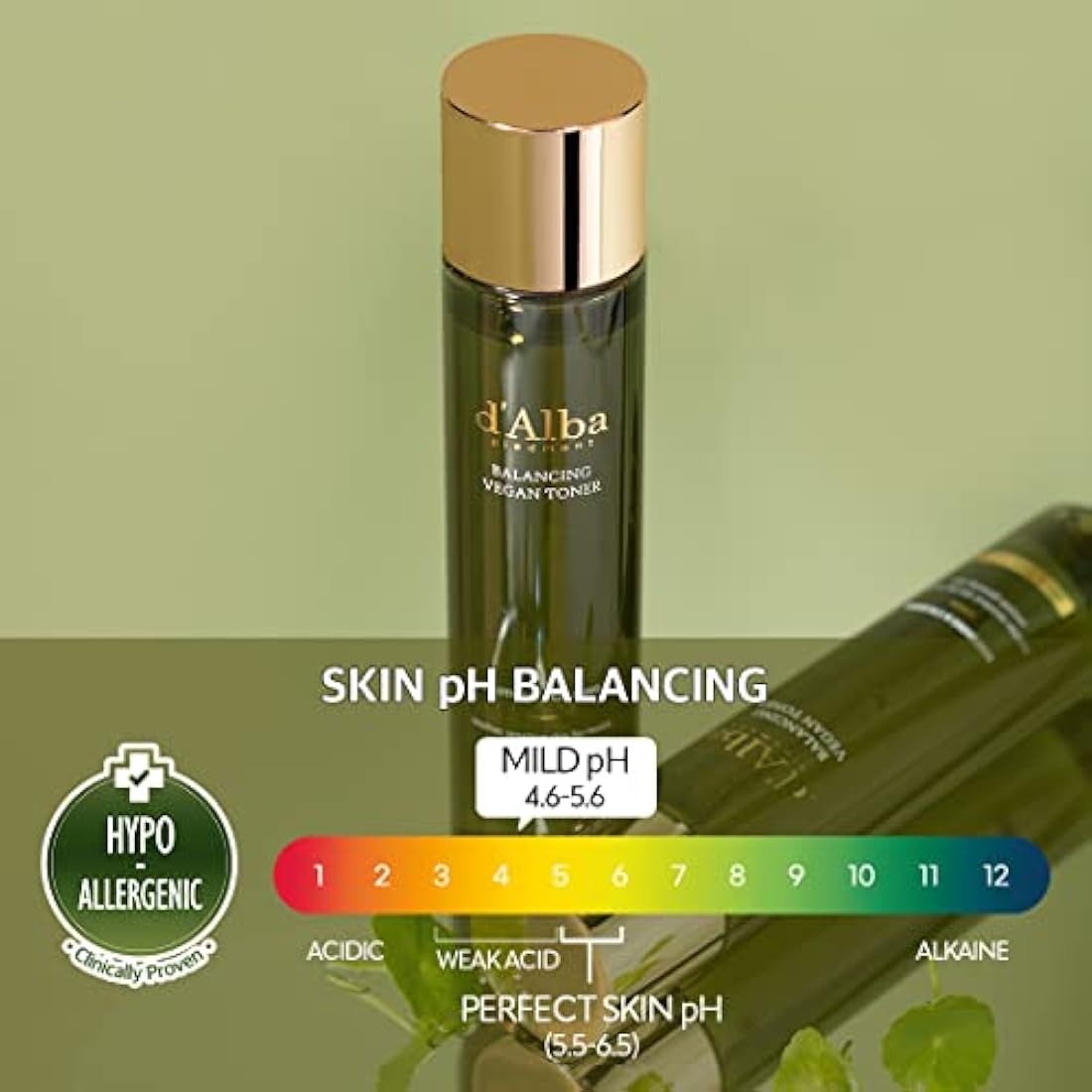 d'Alba Italian White Truffle Mild Skin Balancing Vegan Toner, Hydrating and Moisturising, Suitable for Dry and Sensitive Skin, Lightweight Finish, Korean Skincare