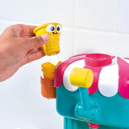Toomies Foam Cone Factory Deluxe - Ice Cream Foam Maker Baby Bath Toys - Wall Mounted Bubble Bath Toys for Kids - Pretend Play Water Toys - Toddler and Baby Sensory Toys - Plus 18 Month Old Toys