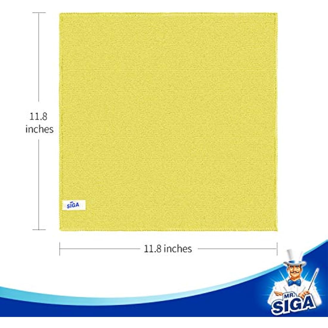 MR.SIGA Microfiber Cleaning Cloth, All-Purpose Cleaning Towels, Pack of 50, Size 11.8 x 11.8 in (30X30CM)