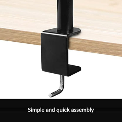 ARCTIC Z1 Basic - Desk Mount Single Monitor Arm, Monitor stand for up to 34"/38" Ultrawide, up to 15 kg (33 lbs) weight, 360° rotation, Easy Monitor adjustment - Black