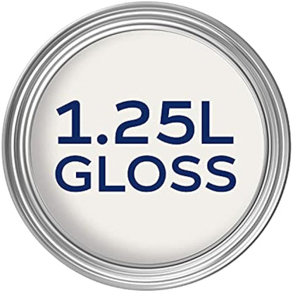 Dulux Non Drip Gloss High Sheen Paint For Wood And Metal - Pure Brilliant White 1.2 5 Litres