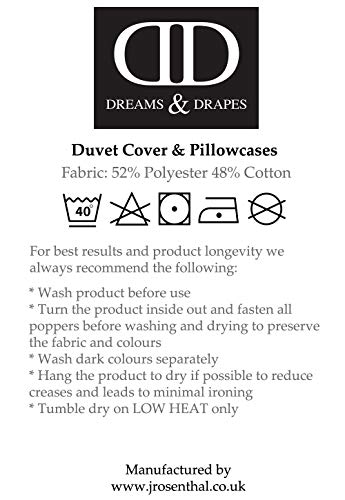 Dreams & Drapes, Hanworth, Easy Care Duvet Cover Set, Super King, Heather, Purple