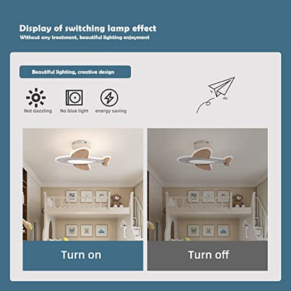 Schindora 35 W LED Ceiling Light Children's Room I Airplane Shape Dimmable Ceiling Lights with Remote Control I 50 * 45 CM I 2700-6500 K I White and