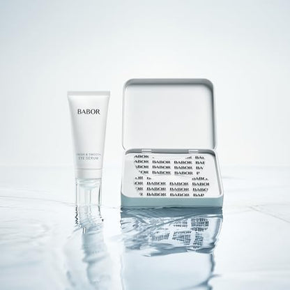BABOR Instant Fresh & Smooth Eye Serum + Patches | Intensive Moisture & Freshness for a Smooth Eye Area | Eye Serum and Eye Pads (reusable) - 15ml Serum & 2 Eye Pads