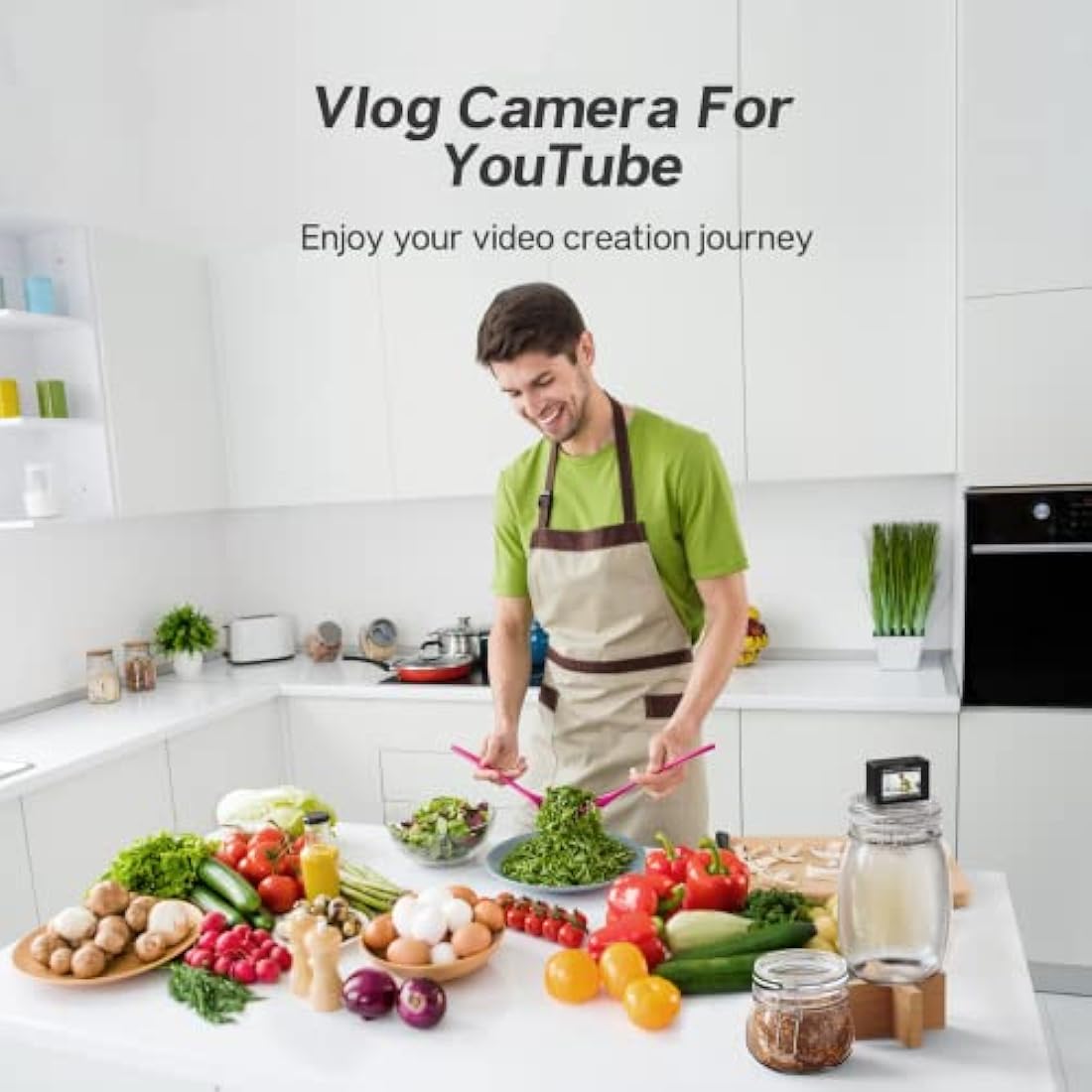 Surfola Action Camera 4K 30fps, Underwater Camera 131ft Waterproof for Snorkeling, 20MP WiFi EIS Camera for Vlogging, External Mic, 2 Rechargeable Batteries, Remote Control, Accessories Kit