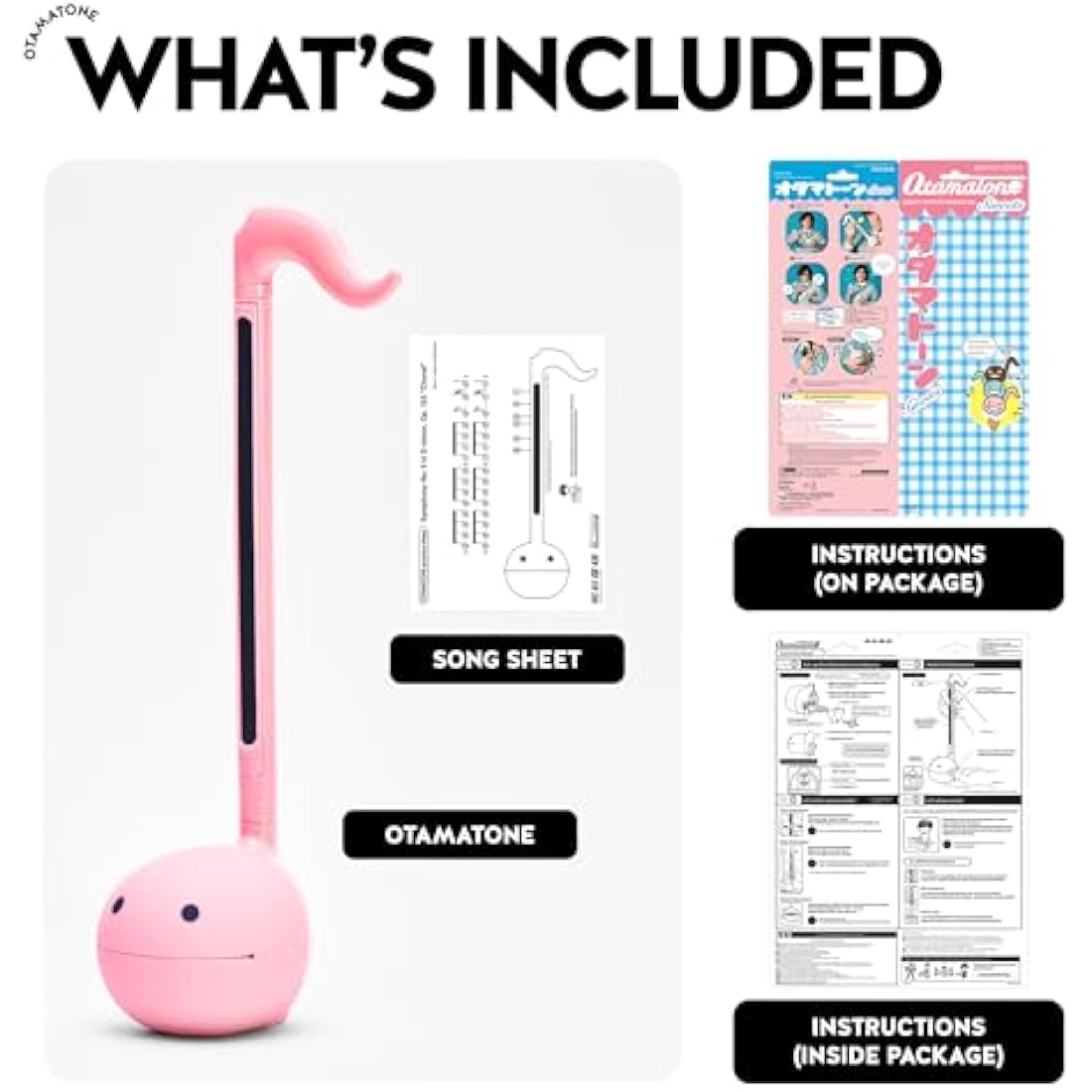 Otamatone Regular Strawberry Japanese Electronic Musical Instrument, Portable Touch Sensitive Digital Music Instruments Synthesizer, Fun Cool Kids Teens Adults Birthday Christmas Toy Song Game Stuff