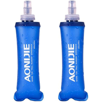 TRIWONDER Soft Flask TPU Foldable Running Water Bottles BPA-Free Collapsible Drinking Flask for Hydration Pack for Running Hiking Cycling Marathon Climbing