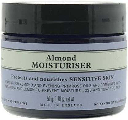 Neal's Yard Remedies Almond Moisturiser | Rich in Vitamins to Tone, Balance & Protect Skin | 50 g