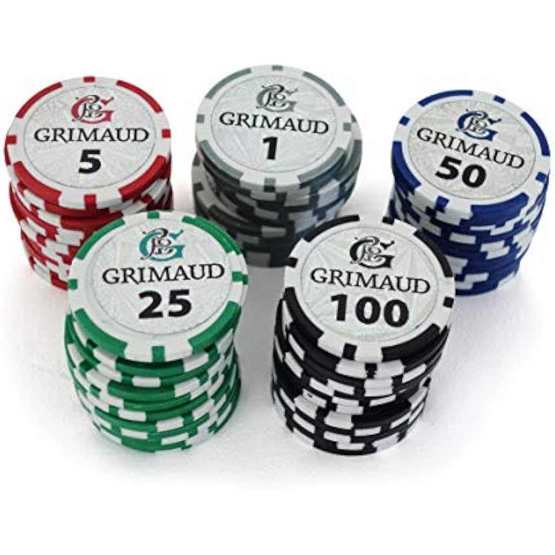 Smir - 360355 - World Poker Tour - Grimaud Poker Set in Black Aluminium Briefcase - 500 American Chips